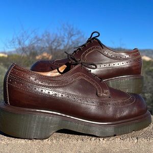 🏴󠁧󠁢󠁥󠁮󠁧󠁿 Dr. Martens MIE Brogue Wingtip Babydoll Platform Y2K Oxfords UK 8